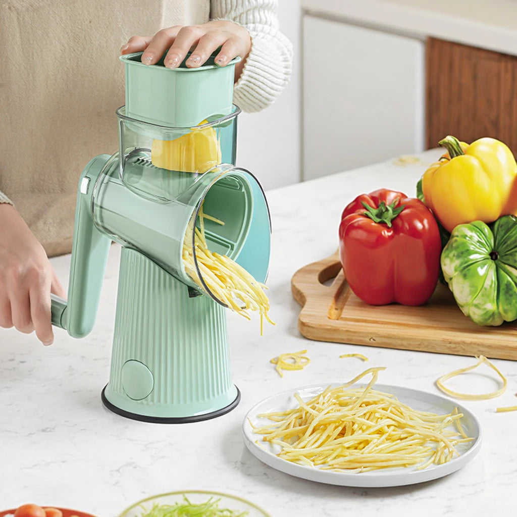 Tornado Multifunctional Vegetable Cutter Hand Rock Cylinder Kitchen Artifact for Convenient Fruit Vegetable Cutting Wholesale