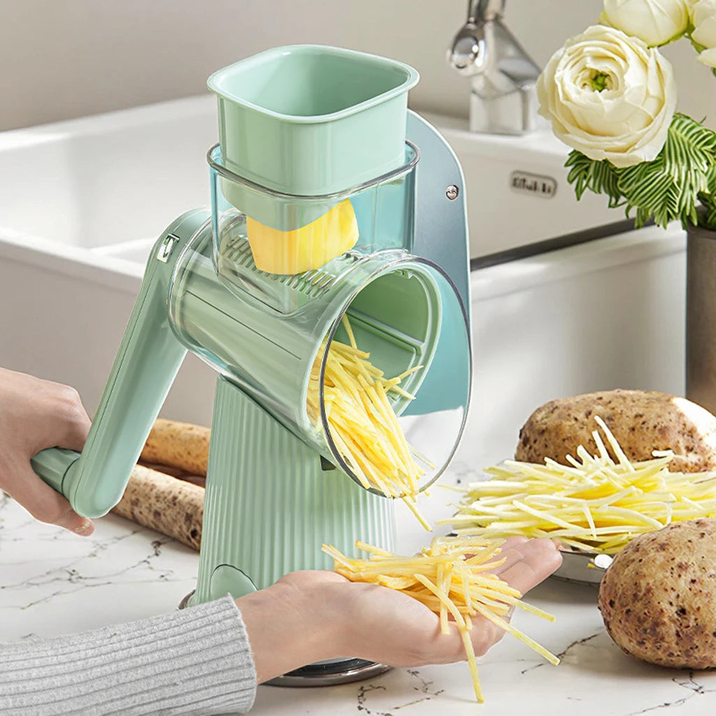 Tornado Multifunctional Vegetable Cutter Hand Rock Cylinder Kitchen Artifact for Convenient Fruit Vegetable Cutting Wholesale